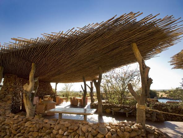 Motse lodge - outdoor sitting area