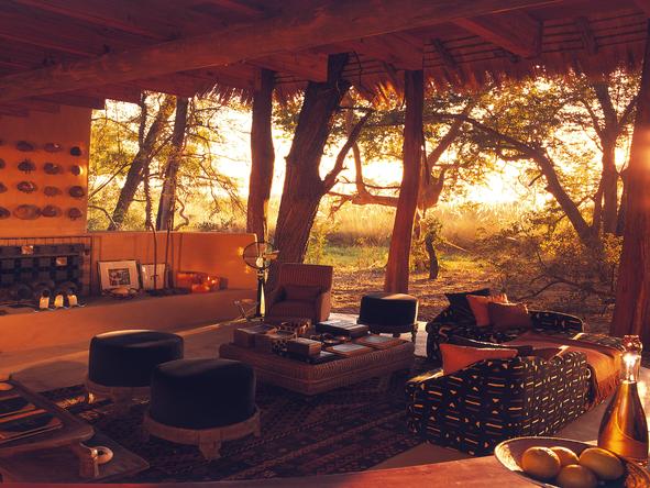 Sandibe Okavango Safari Lodge - outdoor sitting area