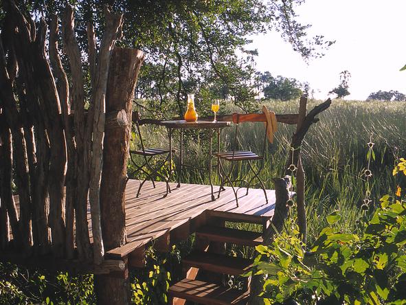 Sandibe Okavango Safari Lodge - private deck