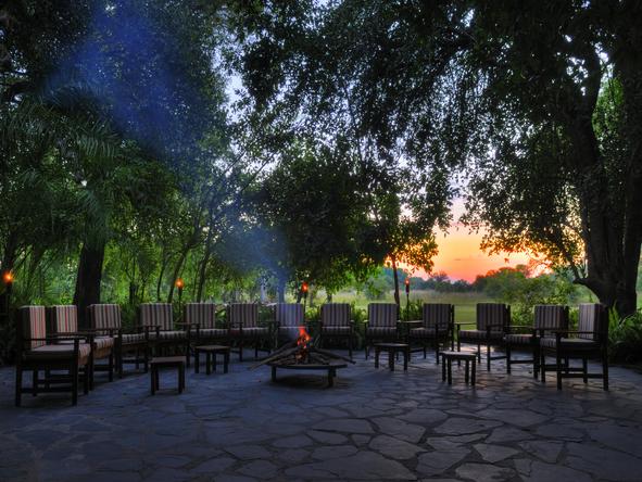 Camp Okavango - boma sunset