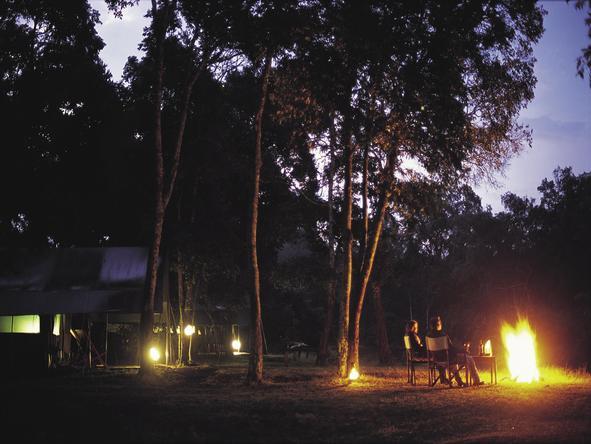 Governors' Private Camp - campfire