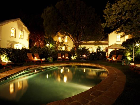 Le Quartier Francais - pool night-time