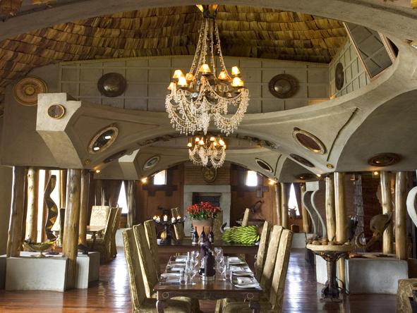 Ngorongoro Crater Lodge - dining room interior
