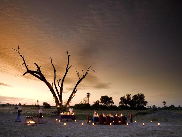 Selinda Camp - outdoor dinner