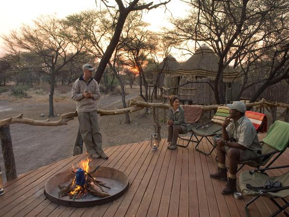 Onguma Tree-Top Camp - campfire