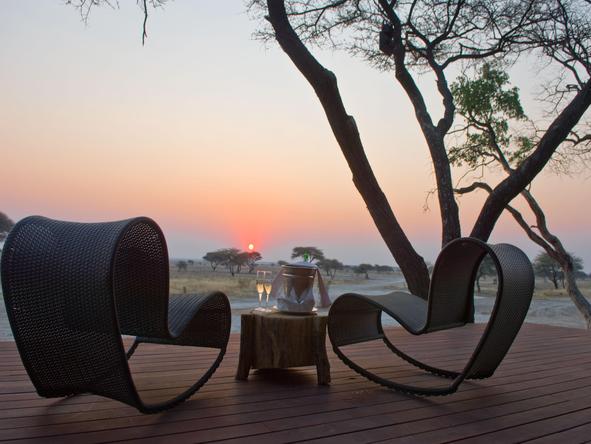 Onguma The Fort - deck + sunset