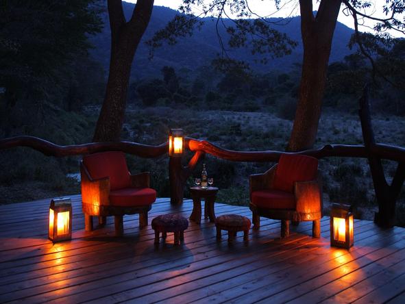 Kitich Camp - chairs on deck at night