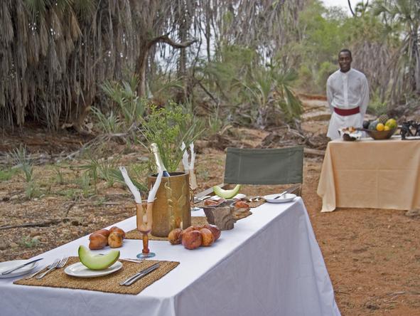 Galdessa Main Camp - bush breakfast