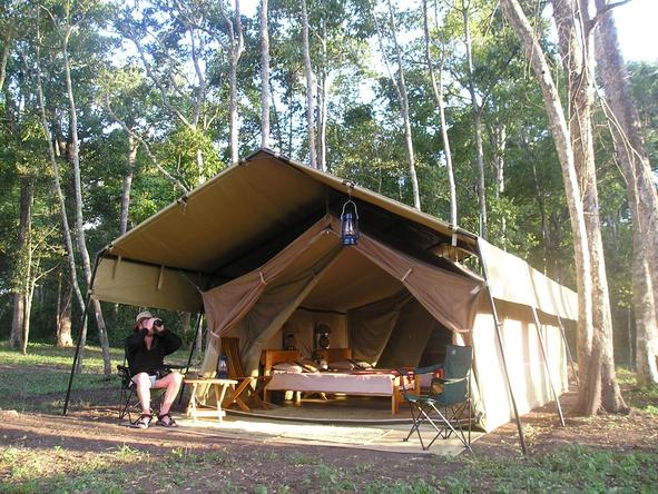 Ishasha Wilderness Camp - tent exterior