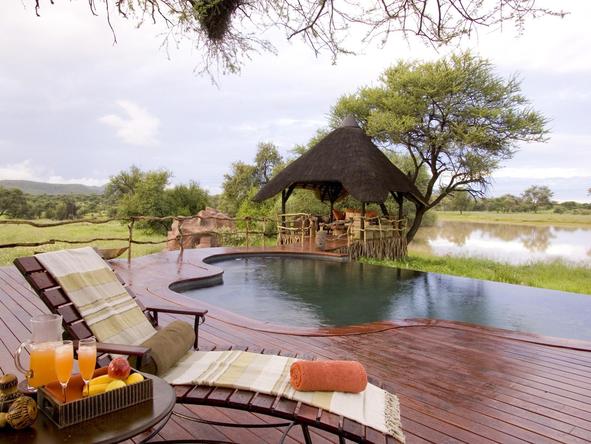 Okonjima Villa - pool during day