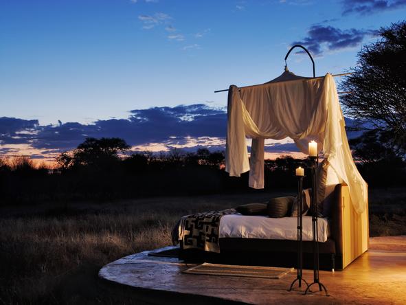 Okonjima Villa - bed outside