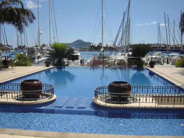 The Wharf Hotel and Marina - swimming pool with marina