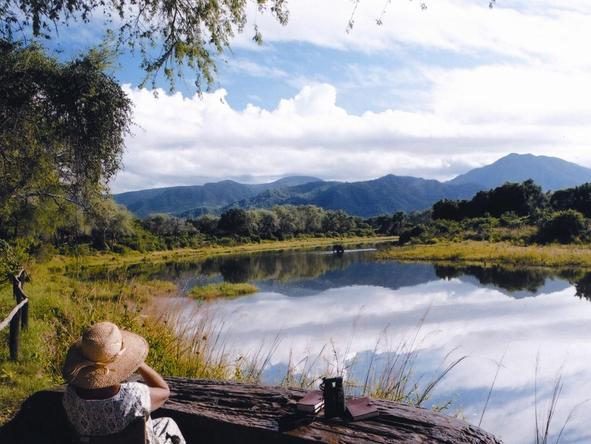 Chongwe River Camp - deck overlooking river