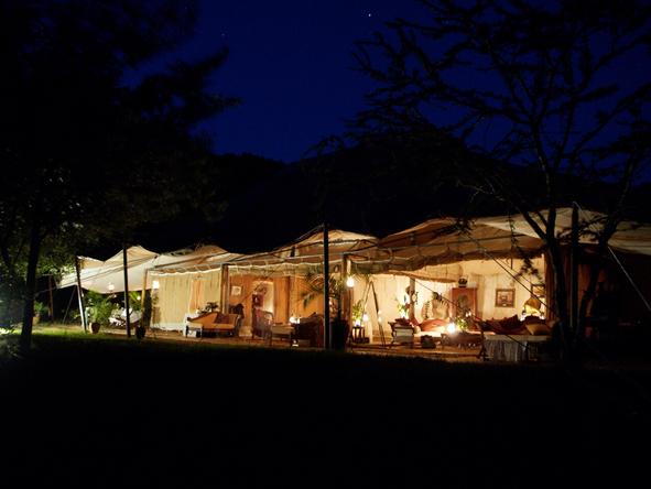 Cottars 1920's Safari Camp - At night 
