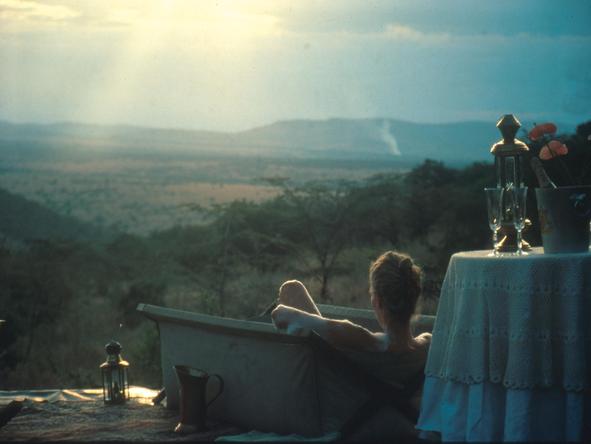 Cottars 1920's Safari Camp - outside bath 