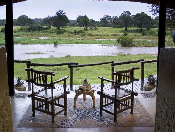 Exeter River Lodge - Private Deck View 