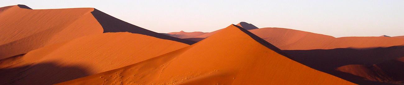Sossusvlei - the tallest dunes in the world are best enjoyed as part of an early morning climb; watch the sunrise from the top of Dune 45.
