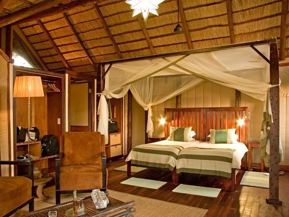 Chief's Camp - luxury bedroom with twin beds