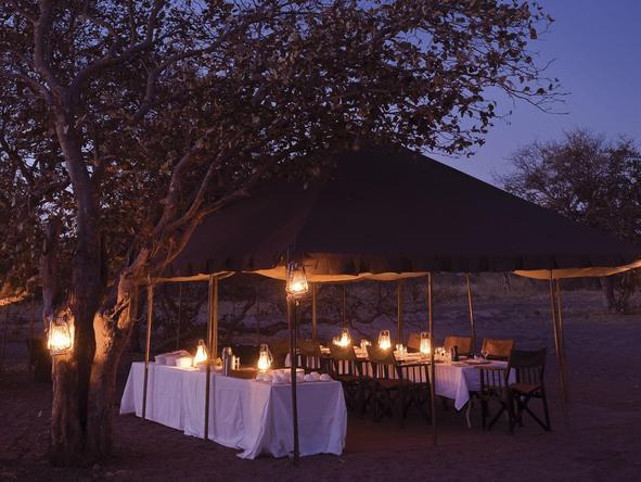 Chobe Under Canvas - outdoor dining