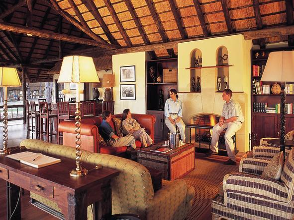 Khwai River Lodge - safari-style lounge