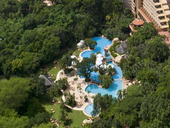 Cascades Hotel - aerial view of the whole resort