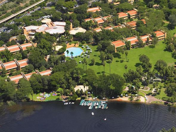 Cabanas - aerial view of the resort