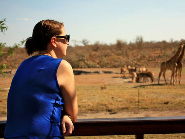 Tracy Payne - overlooking a waterhole at Jamala Lodge, Madikwe