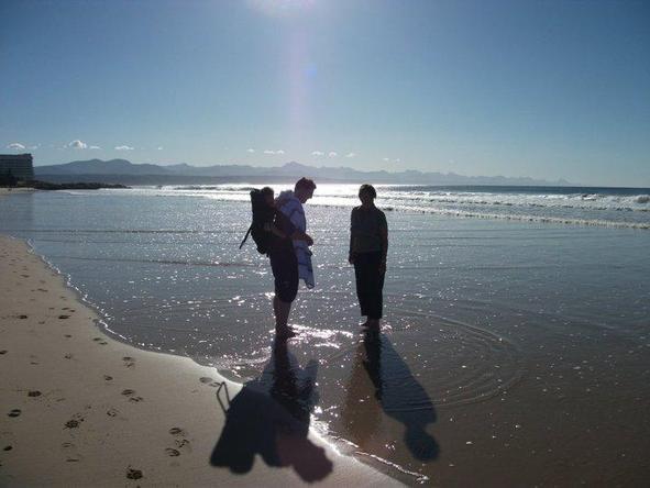 Jason Sheldon - searching for shells on Robberg Beach in Plett