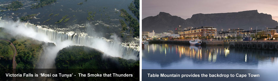 Africa's Famous Places - Table Mountain & Victoria Falls Africa's Famous Places - Table Mountain & Victoria Falls