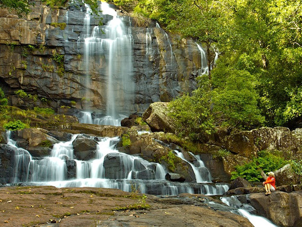 Hike from Chitengo Village to spectacular Murombodzi Falls on Mount Gorongosa. © Bob Poole