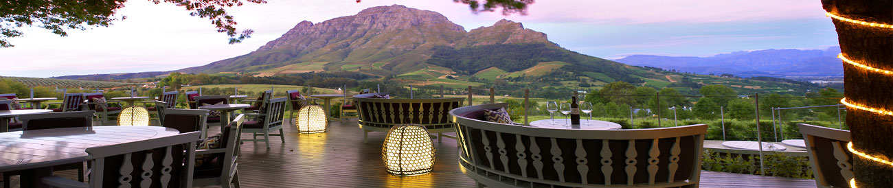 Enjoy fine dining & magnificent views at Delaire Graff Estate - a top choice for a food & wine holiday.