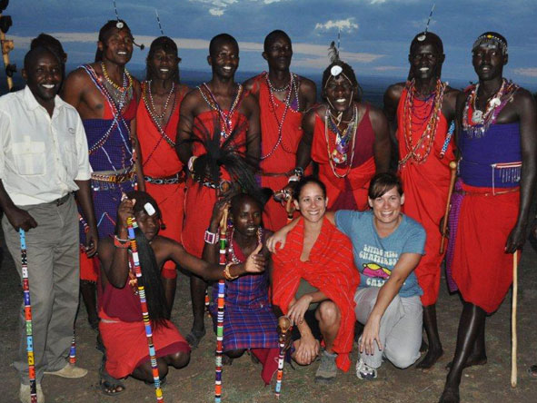 Emma Harrop - meeting the locals in Kenya