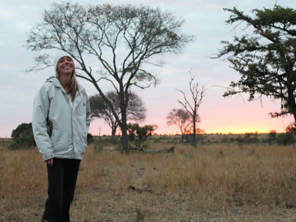 Lisa Liprini - enjoying the sunset in Madikwe