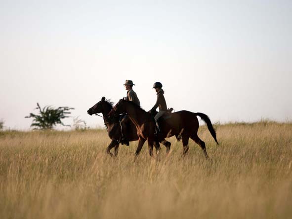 Several Kalahari camps offer horseback safaris, an exhilarating way to view big game close up.