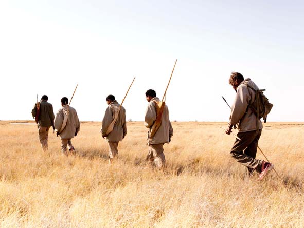 Kalahari lodges offer the chance to join a San Bushman tracking party & learn about survival in this ancient landscape.