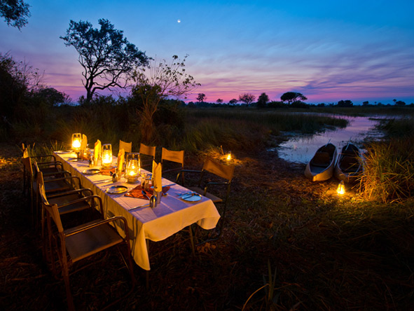 Vic Falls & Botswana Migration Safari - Outdoor dining