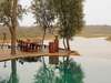 Singita Pamushana Lodge - meal beside lake