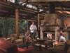 Ukhozi Lodge - lounge with fireplace