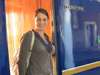 Tracy Payne - embarking the famous Blue Train