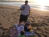 Jason Sheldon - enjoying some relaxed beach time with his family